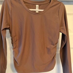 All in Motion Women's Brown Long Sleeve Blouse